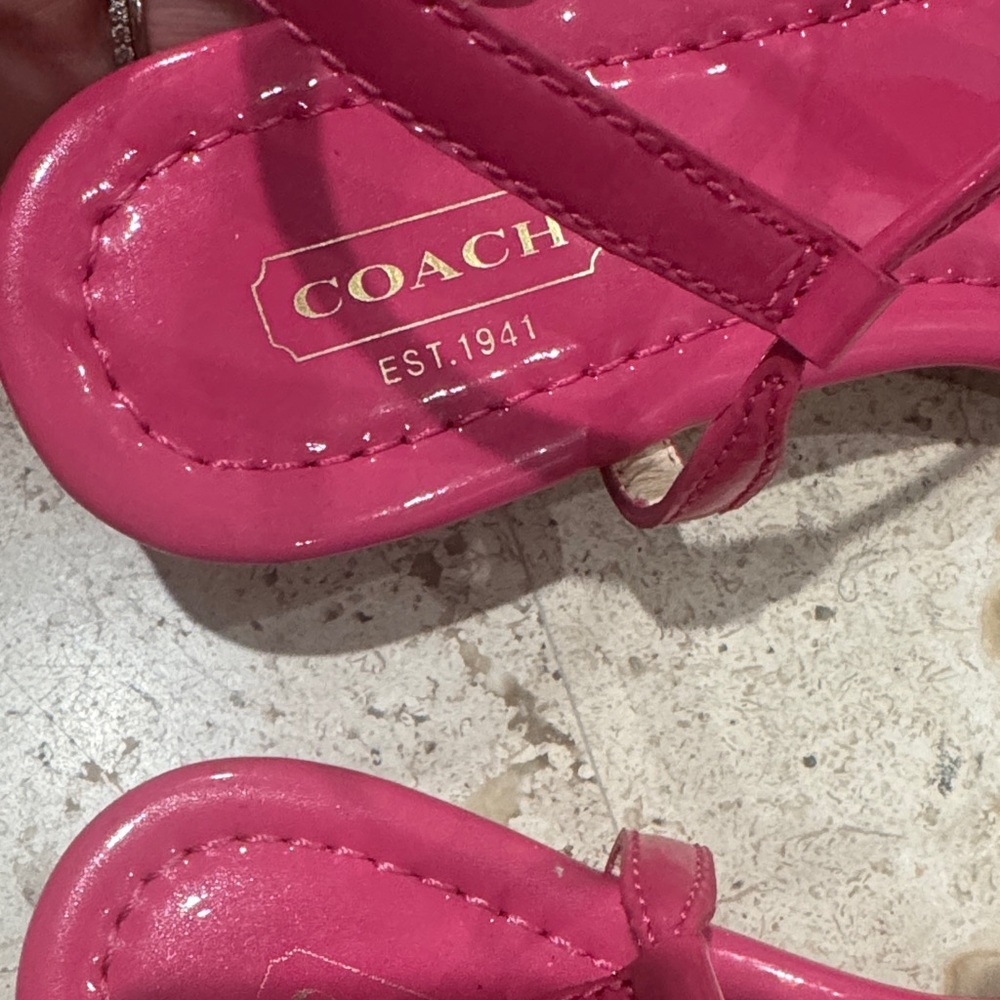 Coach Fuchsia Strappy Sandals - Picture 9 of 11